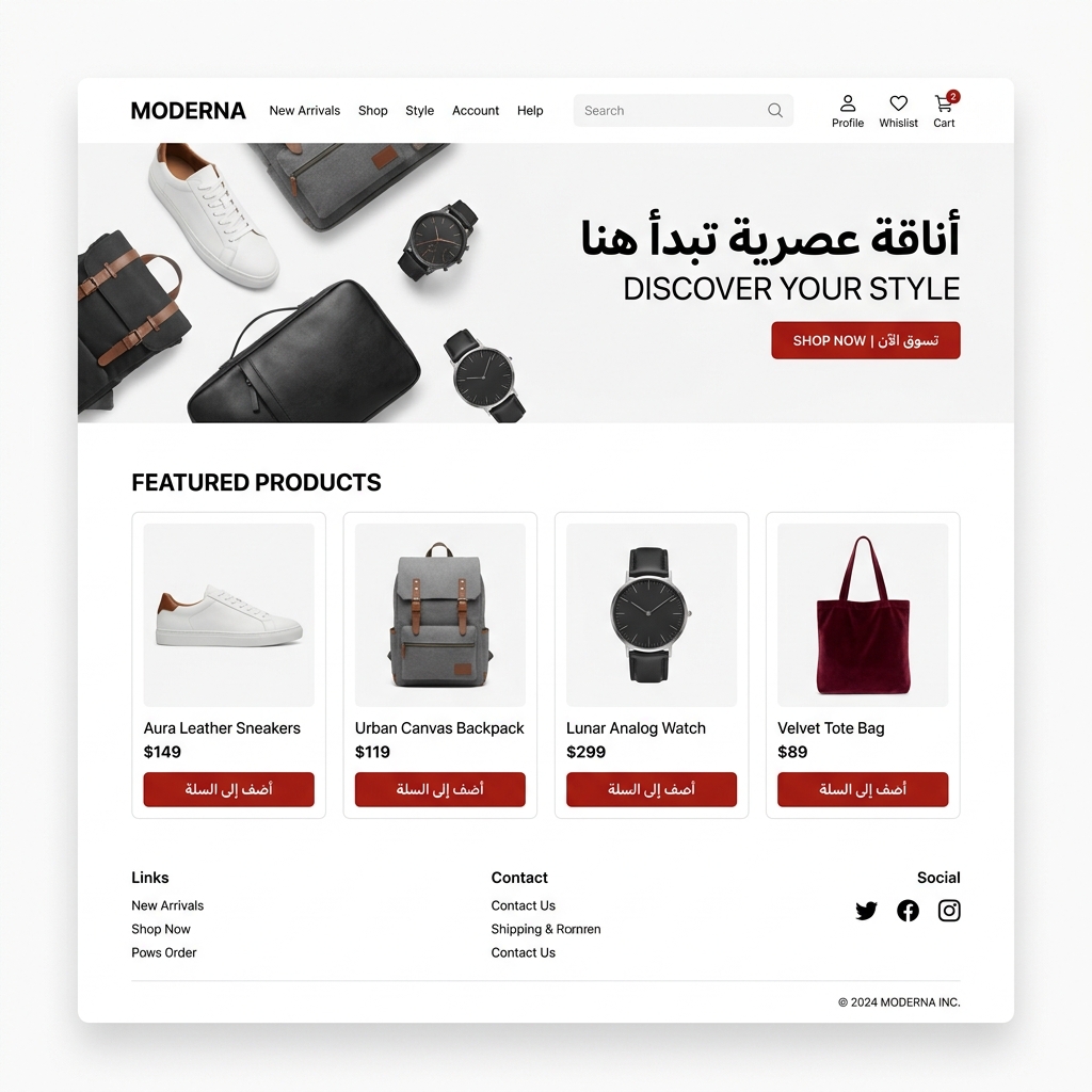 تجربة متجر إلكتروني